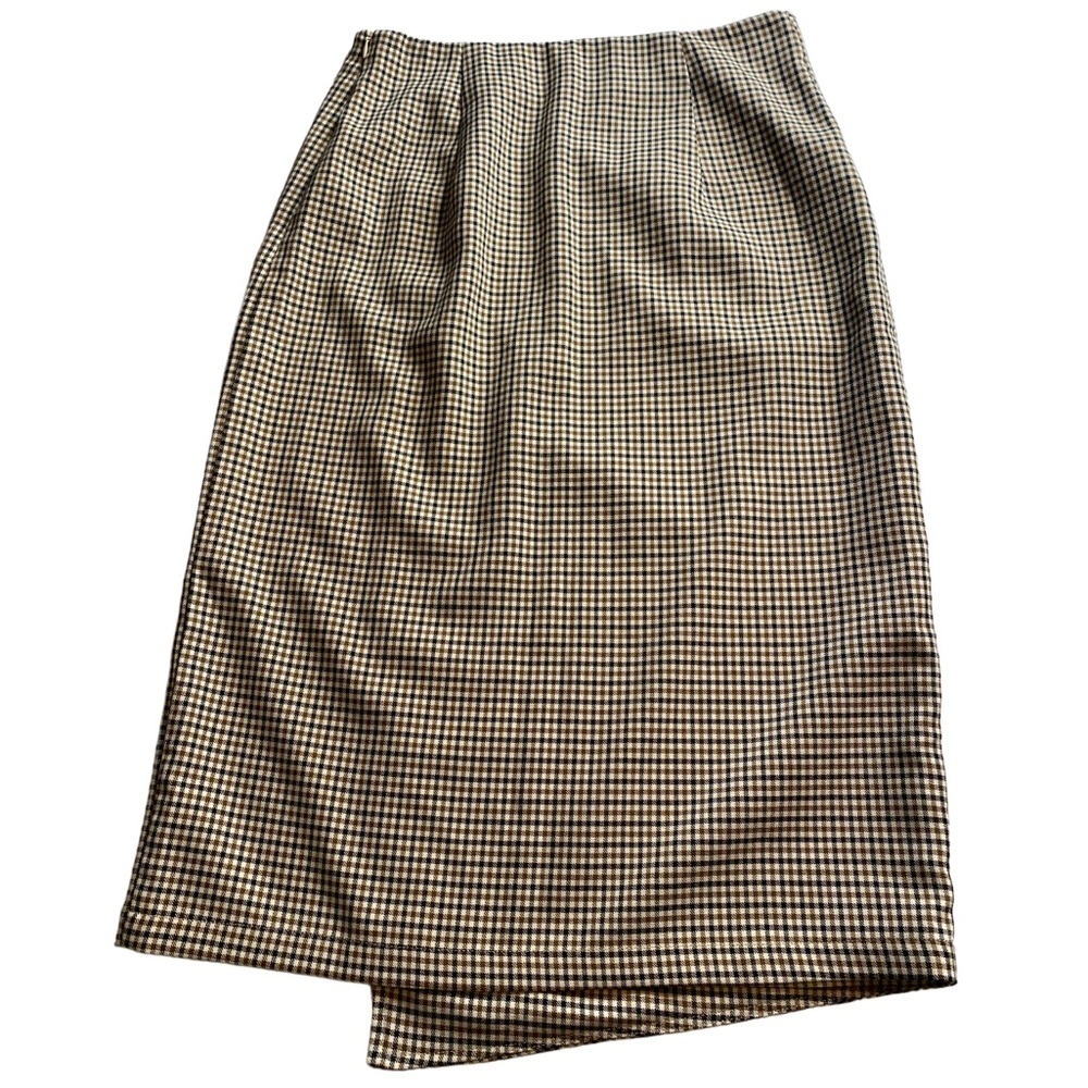 ASYMMETRICAL 3 BUTTON PATTERNED SKIRT SIZE SMALL - Picture 7 of 8